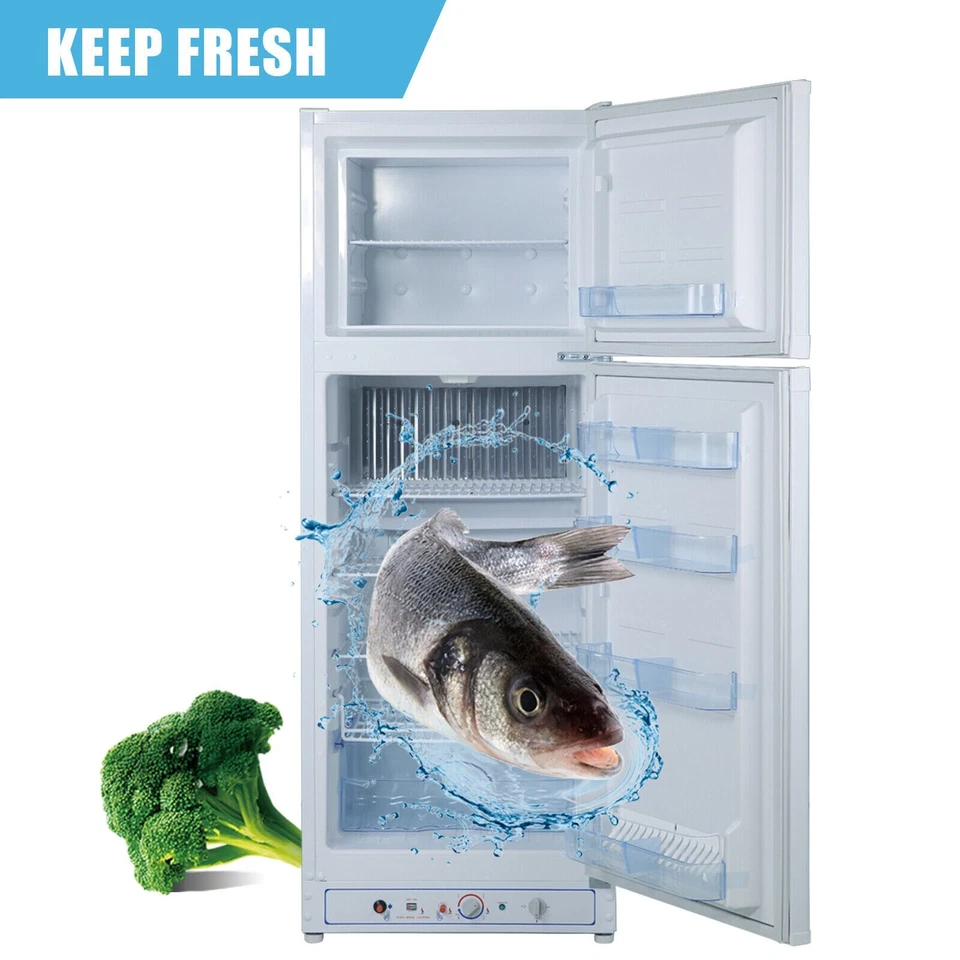 Smad Gas Fridge Top Freezer 275L2 Way Rfrigerator Fishing Lodge Mobile Home 220V