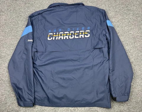 Reebok San Diego Chargers Windbreaker Jacket 1/4 Zip NFL On Field Pullover Men L Cover