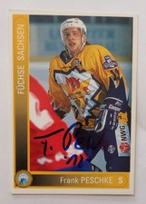 1994-95 German DEL #396 In Person Auto Frank Peschke Füchse Sachsen
