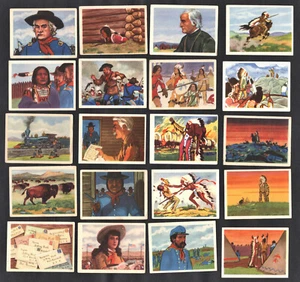 Sitting Bull American Indian 20 Rare Martougin Trade Cards 1940s Gibbon Custer - Picture 1 of 2