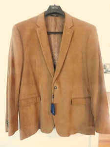 AFAZZY NEW YORK SPORT COAT, 56XL, BROWN CORDUROY. - Picture 1 of 8