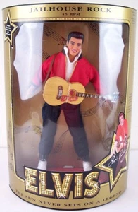 NOS Hasbro Elvis Jailhouse Rock 45 RPM 12" Doll with Guitar, Stand & COA, Mint! - Picture 1 of 4