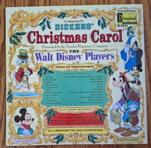 Vtg 33 RPM The Walt Disney Players Disneyland Dickens' Christmas Carol D 3811 74 - Imagen 1 de 4