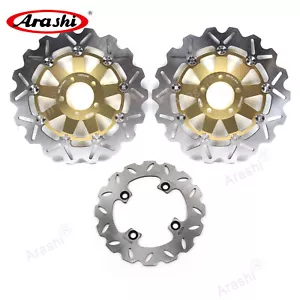 Arashi Front Rear Brake Disc Rotor For Kawasaki Z750 2004-2006 Z750S 2005 2006 - Foto 1 di 11