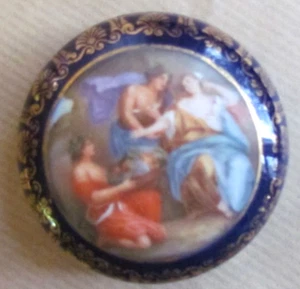 VIENNA PORCELAIN LIDDED POT ANGELIKA KAUFFMAN CLASSICAL SCENE (11688) - Picture 1 of 4
