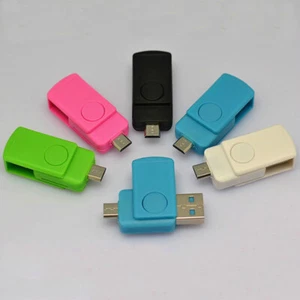 1PCS Micro USB 2.0 OTG Adapter SD TF Memory Card Reader for Smart Phone Green - Picture 1 of 8