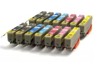 T2438 x2 Sets + 2 Extra BK kompatible Tinten Nicht-OEM Ersatz für 24XL Elefant - Bild 1 von 1