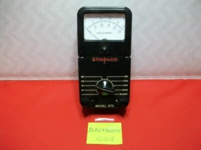 VINTAGE COLECIONÁVEL SIMPSON MODELO 373 CORRENTE CONTÍNUA-MILIAMPERES MEDIDOR/TESTADOR - Imagem 1 de 4