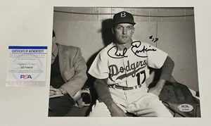 CARL ERSKINE Signed 8x10 Photo-BROOKLYN DODGERS-PSA - Picture 1 of 3
