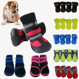 4Pcs Anti-Slip Pet Dog Boots Waterproof Shoes Protective Rains Booties Socks▫ - Picture 1 of 21