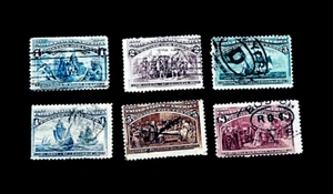 US Stamp Lot - 1893 Columbian Exposition Issue Variety 1,2,3,4,5,8c - Picture 1 of 2