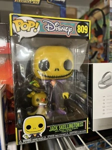 Funko Pop Disney Jack Skellington w/ Zero #809 JUMBO 10 Inch Blacklight NEW - Picture 1 of 6