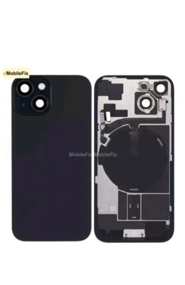 For iPhone 15 Back Glass Rear Cover Frame Housing NFC Wireless Charging Flex - Image 1 of 3