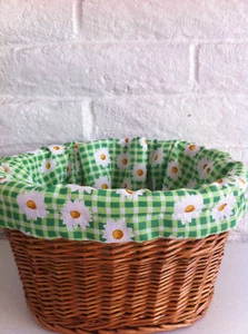 BICYCLE BASKET LINER GREEN DAISY CRUISER BIKES - Picture 1 of 1