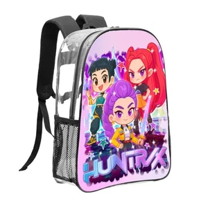 Mochila transparente Kpop Demon Hunters para jóvenes Unisx mochila escolar informal - Imagen 1 de 17