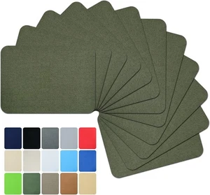 Premium Qualität Stoff Reparatur Flicken Aufbügeln für 12 Stück - Armeegrün  - Bild 1 von 5