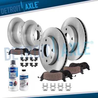 Front & Rear Brake Rotors Ceramic Pads for 02-03 Hyundai Sonata 01-02 Kia Optima - Image 1 of 4
