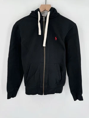 Polo Ralph Lauren Hoodie Mens Small Black Heavyweight Full Zip Hooded Sweatshirt - Image 1 of 4