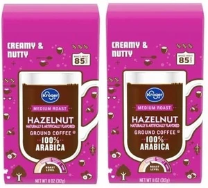 (Pack Of 2) 100% Arabica Medium Roast Hazelnut Ground Coffee 11 oz - Picture 1 of 1