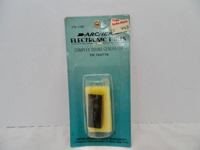 SN76477N Complex Sound Generator IC  Radio Shack Archer VINTAGE 276-1765 - Image 1 of 2