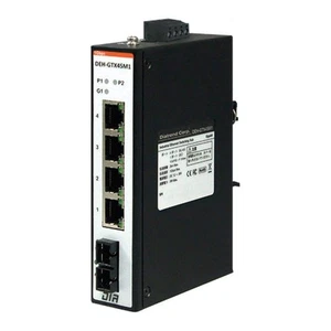 Concentrador de conmutación Ethernet industrial Diatrend, tipo Gigabit, multimodo, DEH-GTX4SM1 - Imagen 1 de 3