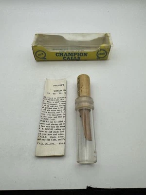 Vintage Faulk's Goose Call Lake Charles, LA NOS New Open Box NOB - Image 1 of 4