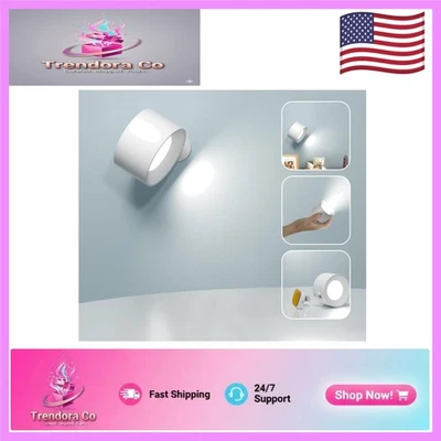 Aplique de pared LED compacto para interiores con batería recargable - Perfecto para leer Foto 1 de 4