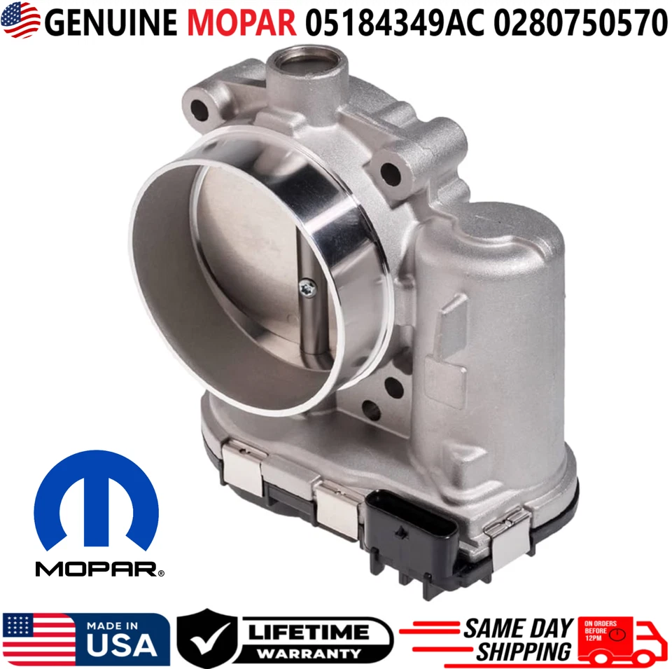 Corpo de acelerador MOPAR GENUÍNO para 2011-2021 Chrysler Dodge Jeep RAM, 05184349AC - Imagem 1 de 4