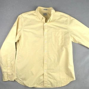 J Crew L/S Hemd Herren L gelb alle Baumwolle Oxford schmal ungesteckt Knopfleiste gebraucht, in einwandfreiem Zustand - Bild 1 von 10