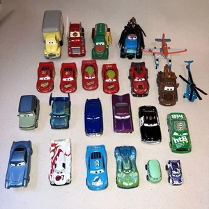 Pixar Cars Diecast Mattel Lot 24 Lightning McQueen Used Trucks Planes Mater - Picture 1 of 12