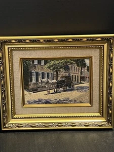 Gordon Wheeler Horse And Carriage 5”x7” Print/ Framed  9”x 11” - Picture 1 of 8
