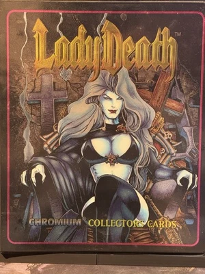 Lady Death Chromium Collector's Cards In Binder w/chase card - Image 1 of 4
