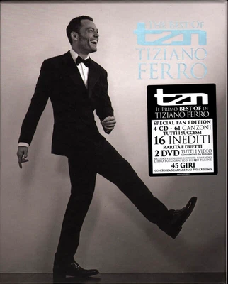 4 Cd + 2 Dvd +45 Giri TIZIANO FERRO THE BEST OF SPECIAL FAN EDITION successi - Immagine 1 di 2