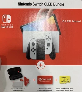 Nintendo Switch OLED Bundle New White 256 GB - Picture 1 of 1