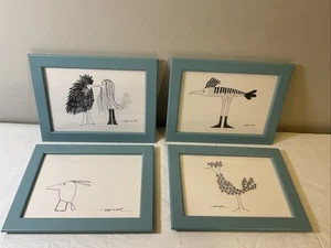Juego de 4 impresiones y marcos Ollie Eksell usados - Imagen 1 de 9