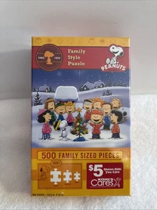 Puzzle natalizio Kohl's Cares Peanuts 500 pezzi stile famiglia nuovo sigillato - Foto 1 di 2