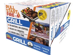 Parrilla contra incendios Pull Start reciclable de un solo uso 13" x 10" x 2" (paquete de 6) - Imagen 1 de 8