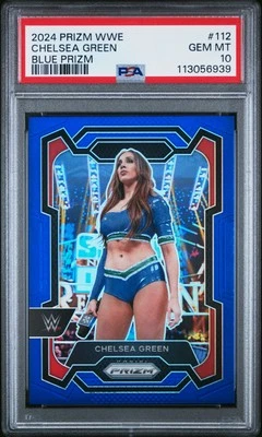 2024 PANINI PRIZM WWE BLUE PRIZM #112 CHELSEA GREEN 4/199 PSA 10 - Image 1 of 2