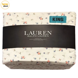 Ralph Lauren King Sheet Set Spring Cottage Small Floral Pink 4pc Farmhouse Chic - Picture 1 of 8