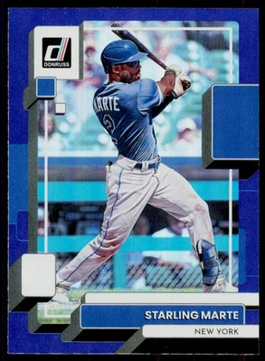 2022 Donruss Starling Marte 206 Holo Purple New York Mets - Image 1 of 2