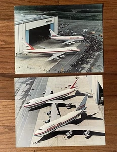 2 fotos vintage de avión Boeing 747SP Superjet despliegue mayo 1975 - Imagen 1 de 5