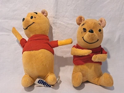 2 Gund Winnie The Pooh 5" Plush Stuffed Animal Toy Wood Chips Vintage 1966 - Image 1 of 4