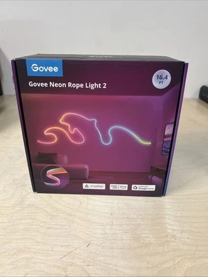Govee RGBIC 16.4 FT Indoor LED Smart Neon Rope Light 2 With User Manual - NEW - Image 1 of 4
