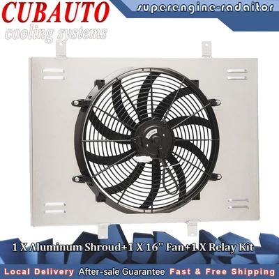 Cubierta de aluminio 16" relé de ventilador para camioneta Dodge Ram 1500 2500 3500 V8 1999-2003 Foto 1 de 4