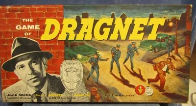 Vintage 1955 THE GAME OF DRAGNET & BADGE 714 Board Game COMPLETE & Instructions - Image 1 of 4