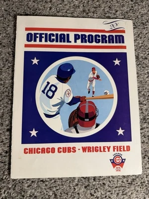 1976 Chicago Cubs Houston Astros Wrigley Field 6/11/76 Official Program Scored - Image 1 of 4