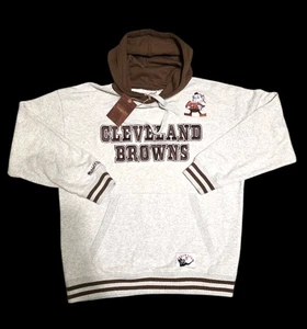 Cleveland Browns Hoodie Mitchell & Ness Throwback Grau Vintage Neu M 110 $ 🎅🎁 - Bild 1 von 4