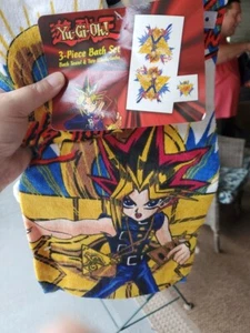 Seltener Vintage 1996 Yu-Gi-Oh! 3-teiliges Badeset Badetuch + zwei Waschlappen NEU - Bild 1 von 7