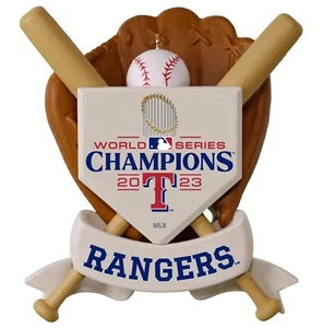 Hallmark 2023 Ornamento MLB Texas Rangers 2023 Campeones Serie Mundial - Imagen 1 de 3
