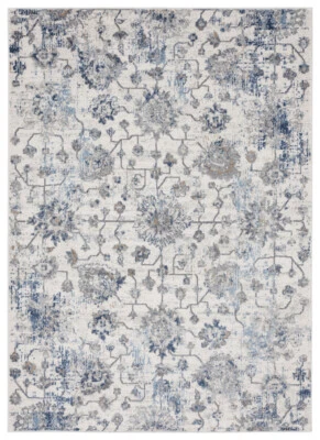 2x7 United Weavers Blue Floral Scrolls Runner 4540 20260 - Aprx 2' 7" x 7' 4" - Image 1 of 4